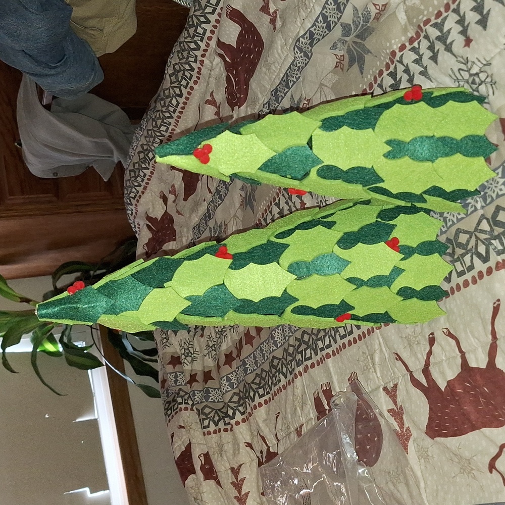 Felt Christmas Xmas Trees Set of 2